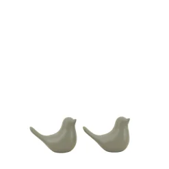 Couple de 2 oiseaux céramique 11x8cm