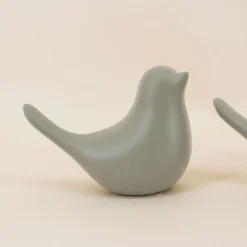 Couple de 2 oiseaux céramique 11x8cm