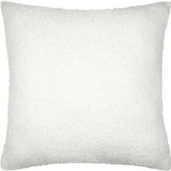 Coussin - Effet bouclette avec motif flocon (45x45 cm - Ecru)
