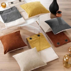 Coussin - Effet bouclette (45x45 cm - Naturel)