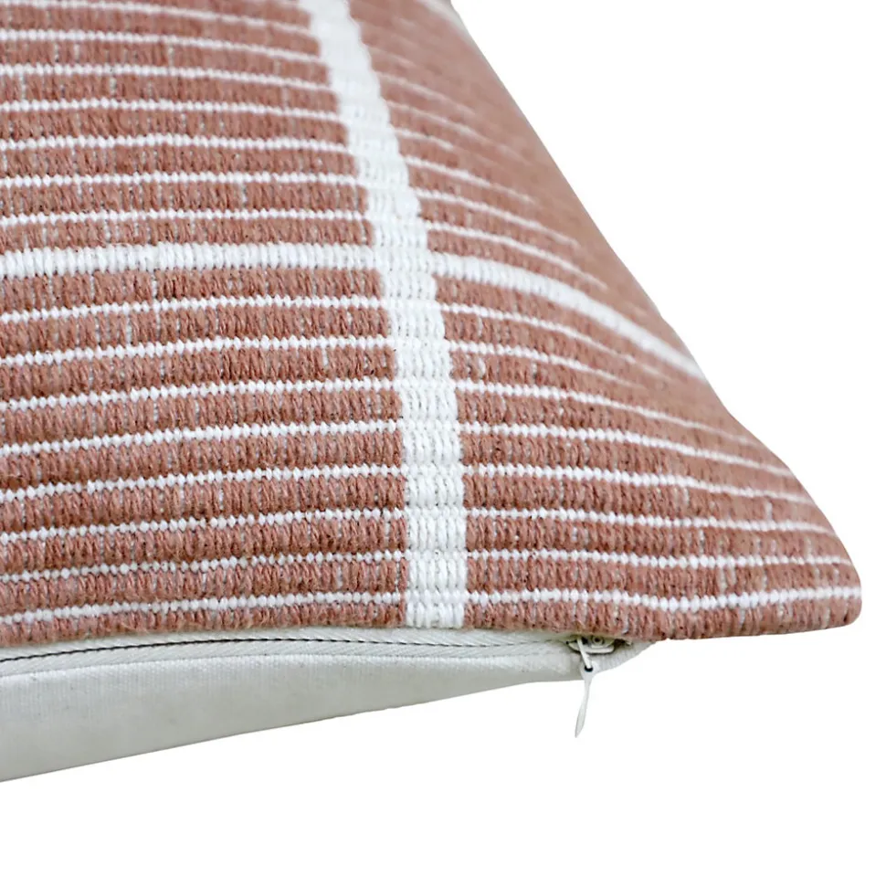 Coussin à motifs Mullido GoodHome L.45 x l.45 cm terracotta