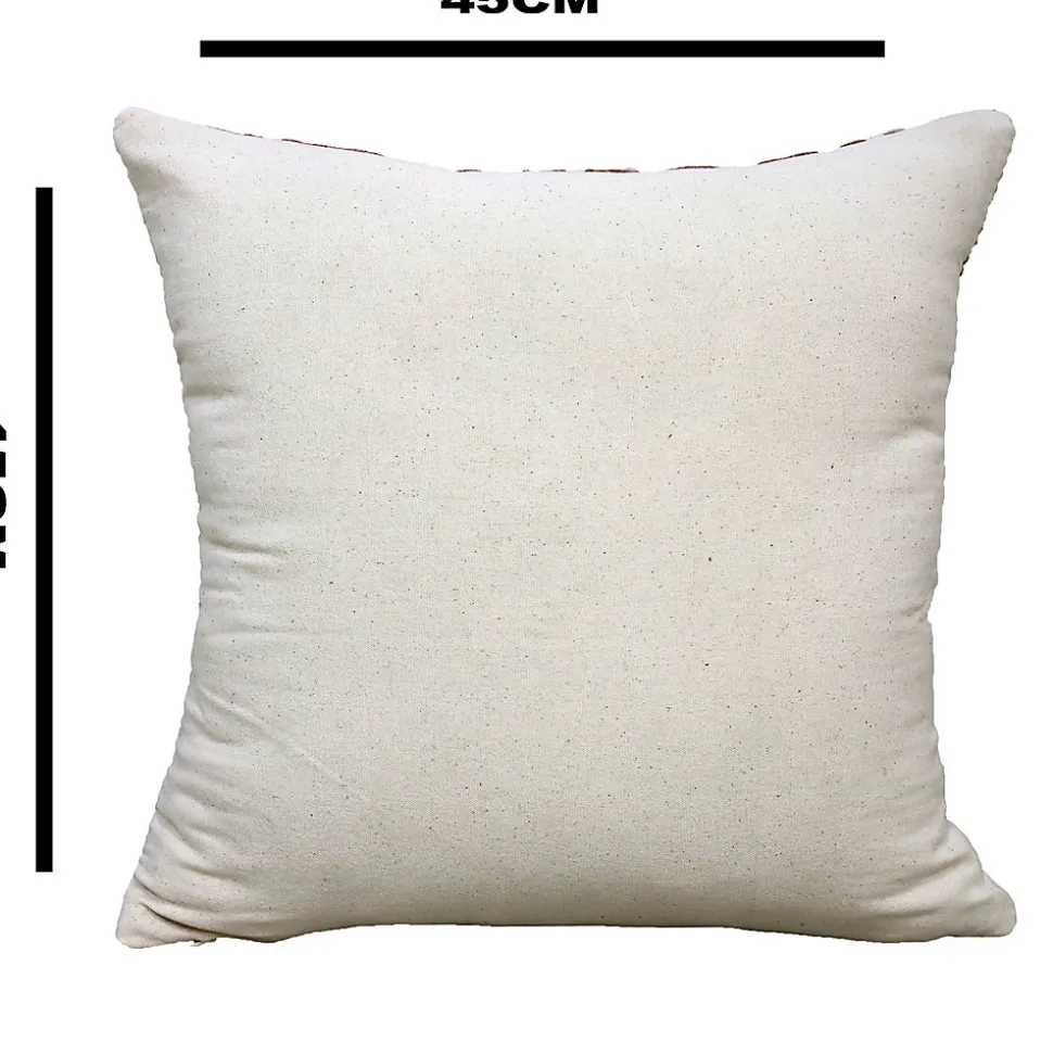 Coussin à motifs Mullido GoodHome L.45 x l.45 cm terracotta