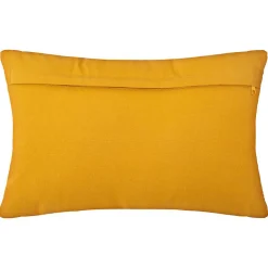 Coussin - motifs otto - coton - jaune ocre - 30X50 cm - Atmosphera