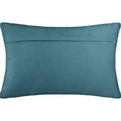 Coussin - motifs otto - coton - bleu canard - 30x50 cm - Atmosphera