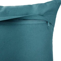 Coussin - motifs otto - coton - bleu canard - 30x50 cm - Atmosphera