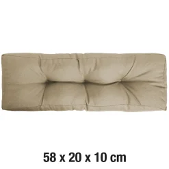 Coussin accoudoir taupe pour banquette palette L.58 x l.20 x ép.10 cm, Mykonos