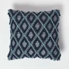 Coussin bleu marine et turquoise tula, 45 x 45 cm - HOMESCAPES