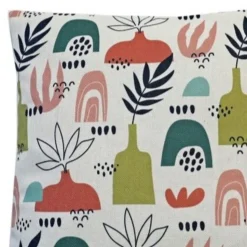 Coussin carré à motifs multicouleurs L.45 x l.45cm Deco&co