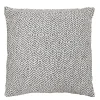 Coussin carré 40 x 40 cm coton brodé avec motifs losanges noirs - EMBER
