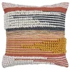 Coussin carré Deko & Co macramé terracotta L.45 x l.45 cm