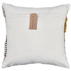 Coussin carré Deko & Co macramé terracotta L.45 x l.45 cm