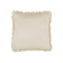 Coussin carré en coton blanc et doré 47x47cm