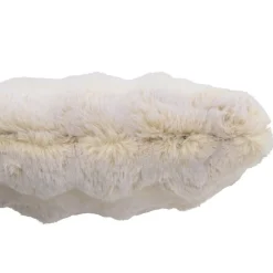 Coussin carré en polyester beige 45x45x18 cm