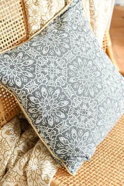 Coussin carré gris ambroise L.50 x l.50cm Deco&co
