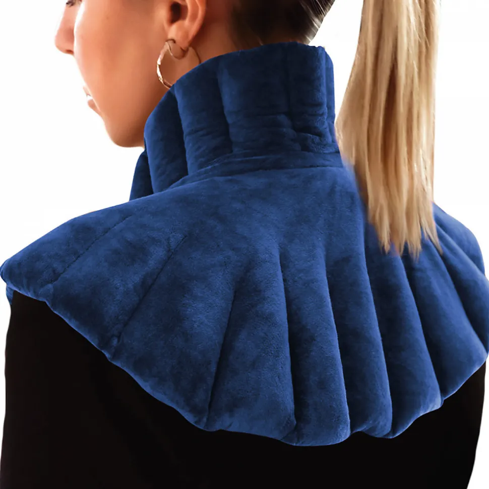 Coussin chauffant, tour de cou pour épaules et nuque - Bleu - Vivezen