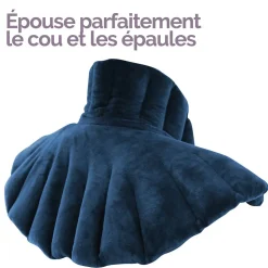 Coussin chauffant, tour de cou pour épaules et nuque - Bleu - Vivezen