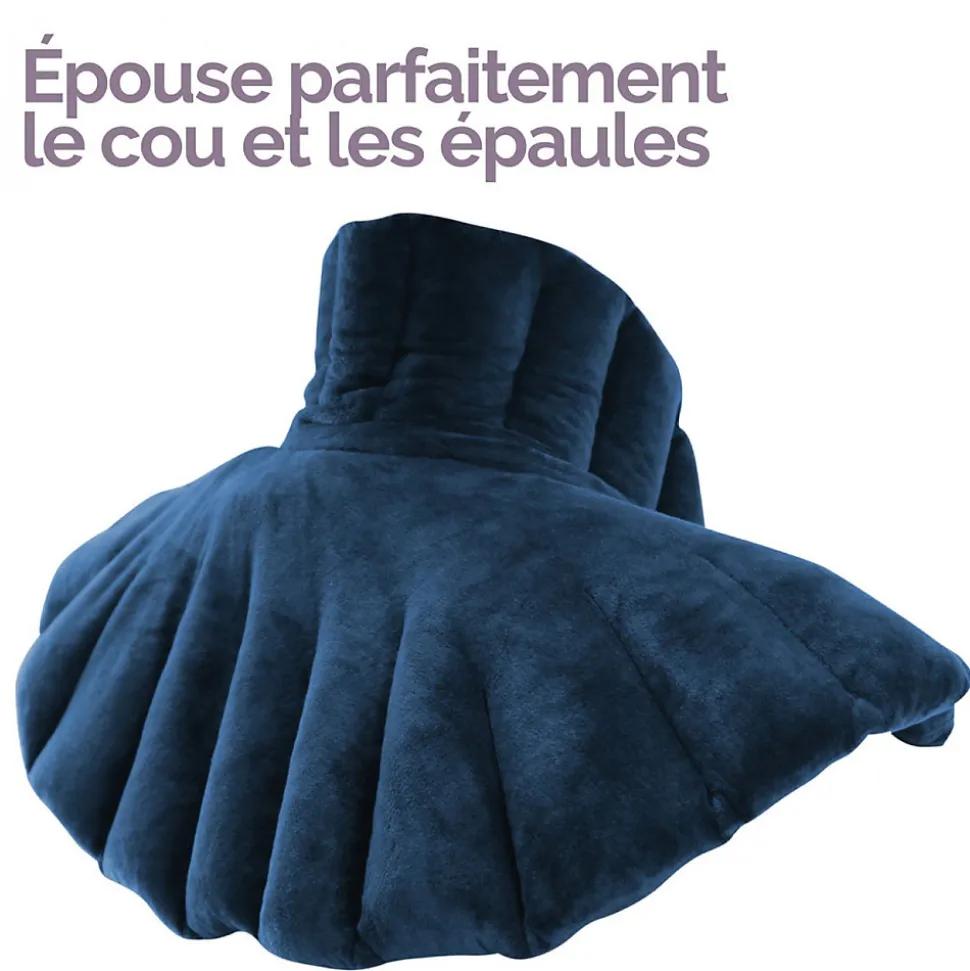 Coussin chauffant, tour de cou pour épaules et nuque - Bleu - Vivezen