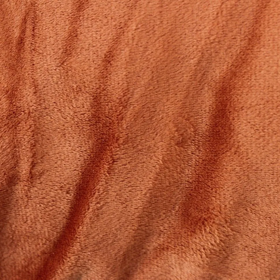 Coussin chiné en velours orange 45x45cm