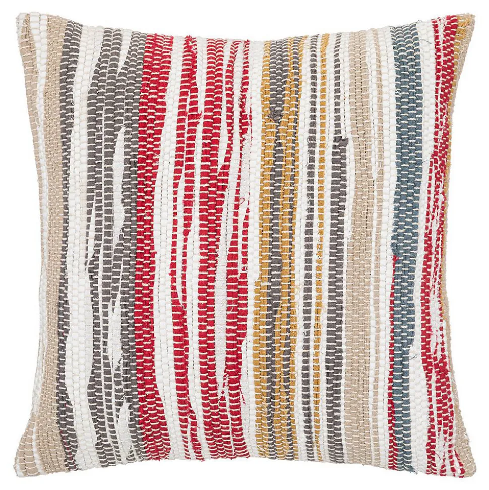 Coussin chindi Row - coton - 40x40 cm - Atmosphera