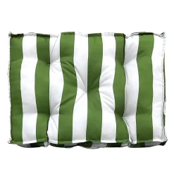 Coussin câle reins déperlant rayé vert blanc L.60 x l.10 x ep.40cm Ornami