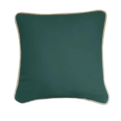 COUSSIN COTON RECYCLE PIPING JUTE VERT EMERAUDE 40X40