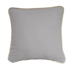 COUSSIN COTON RECYCLE PIPING JUTE GRIS CLAIR 40X40