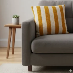 Coussin coton slub rayé BALTO 55X55
