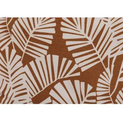 Coussin déco d'extérieur Fylie palmier & camel 40x40cm en polyester - Hespéride