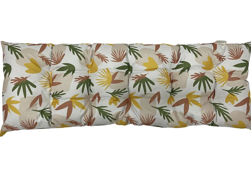 Coussin de banc déperlant feuillage multicouleurs L.120 x l.42 x ep.4cm Ornami