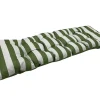 Coussin de banc déperlant rayures vert et blanc L.120 x l.40 x ep.4cm Ornami