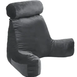 Coussin de lecture velours BANANAIR 65 x 80 cm gris clair