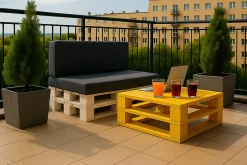 Coussin de palette 120x50x10cm assise, coussin de palette Anthracite, coussin de mobilier de jardin, coussin de jardin
