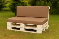 Coussin de palette 120x40x10cm assise, coussin de palette Beige, coussin de mobilier de jardin, coussin de jardin