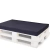 Coussin de palette 120x80x10cm assise, coussin de palette Bleu, coussin de mobilier de jardin, coussin de jardin