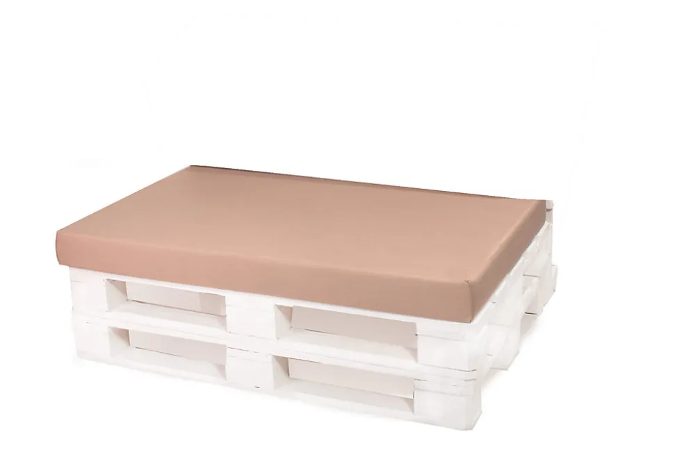 Coussin de palette 120x50x10cm assise, coussin de palette Beige, coussin de mobilier de jardin, coussin de jardin