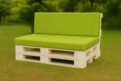 Coussin de palette 120x40x10cm assise, coussin de palette Citron vert, coussin de mobilier de jardin, coussin de jardin