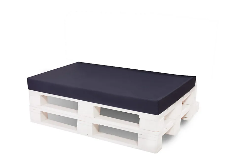 Coussin de palette 120x60x10cm assise, coussin de palette Bleu, coussin de mobilier de jardin, coussin de jardin