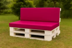 Coussin de palette 120x50x10cm assise, coussin de palette Rosa, coussin de mobilier de jardin, coussin de jardin