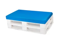 Coussin de palette 120x50x10cm assise, coussin de palette Bleu, coussin de mobilier de jardin, coussin de jardin