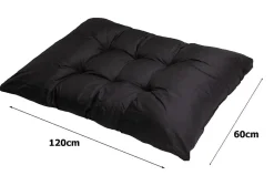 Coussin de palette 120x60cm coussin d'assise coussin de jardin confortable coussin de jardin Coussin de palette Noir