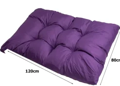 Coussin de palette 120x80cm Coussin d'assise coussin de jardin confortable Coussin de jardin Coussin de palette Violet