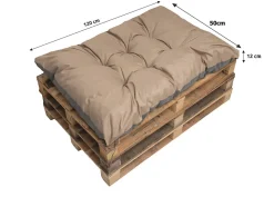 Coussin de palette 120x50cm, coussins de banc Beige, coussin extérieur/intérieur coussins de sol confortables