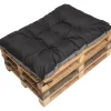 Coussin de palette 120x60cm, coussins de banc Noir, coussin extérieur/intérieur coussins de sol confortables