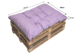 Coussin de palette 120x80cm, coussins de banc Violet, coussin extérieur/intérieur coussins de sol confortables