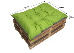 Coussin de palette 120x80cm, coussins de banc Citron vert, coussin extérieur/intérieur coussins de sol confortables