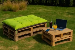 Coussin de palette 120x80cm, coussins de banc Citron vert, coussin extérieur/intérieur coussins de sol confortables