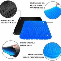 Coussin de siège en gel Bleu Herzberg HG03220-BLU