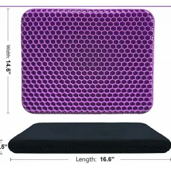 Coussin de siège en gel Violet Herzberg HG03169-PUR