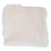 Coussin de siège en peau d'agneau artificielle ivoire 40 x 40 cm