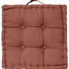 Coussin de sol - 40 x 40 cm - Terracotta